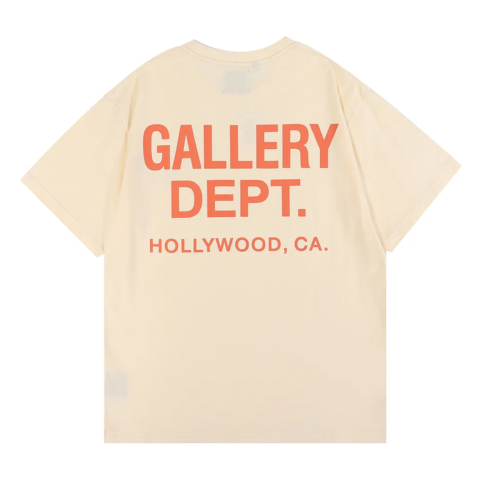 No. 6001, batch 96, GALLERY DEPT HOLLYWOOD, CA. Basic short sleeves. Selected 230g 32-count smooth double yarn fabric, fine workmanship and superb quality! The fit is loose and super comfortable to wear, and the size is 2 sizes larger than the normal domestic size. Color: black, white; Size: S M L